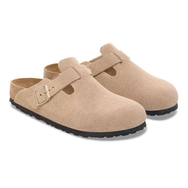 Birkenstock Boston Daim Sable - Étroit