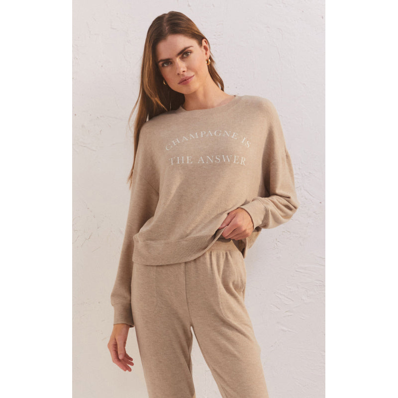 Z Supply Elle Champagne Sweat