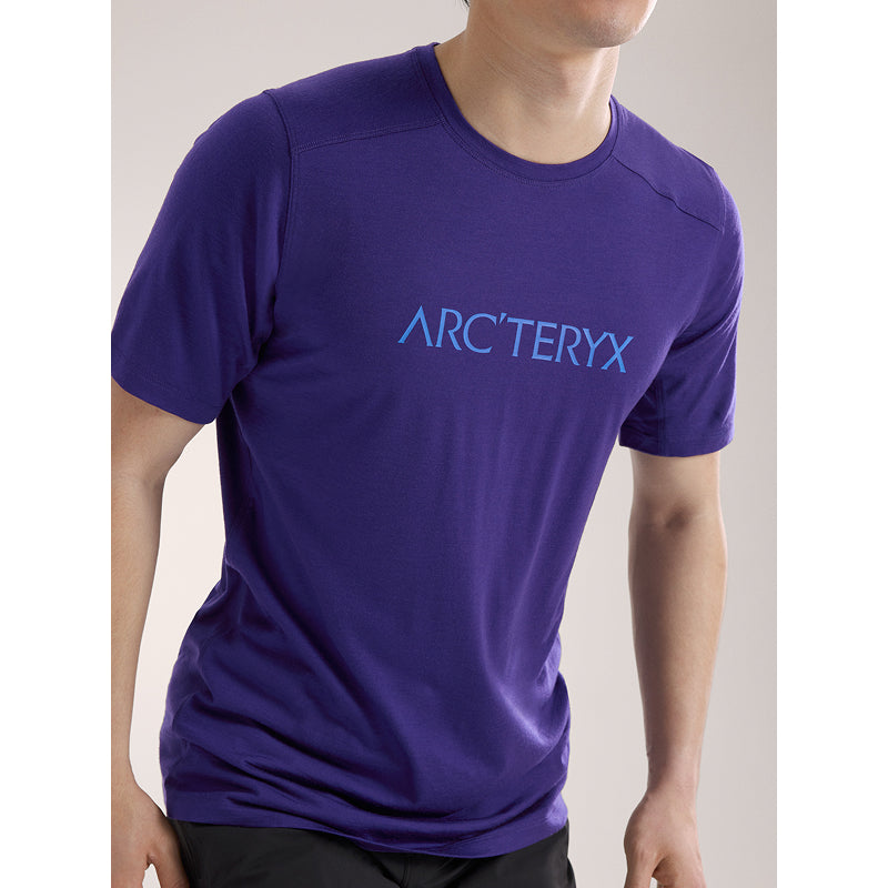 T-shirt à manches courtes Arc'teryx Ionia en laine mérinos avec logo Arc'Word – Homme