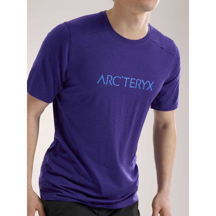 T-shirt à manches courtes Arc'teryx Ionia en laine mérinos avec logo Arc'Word – Homme