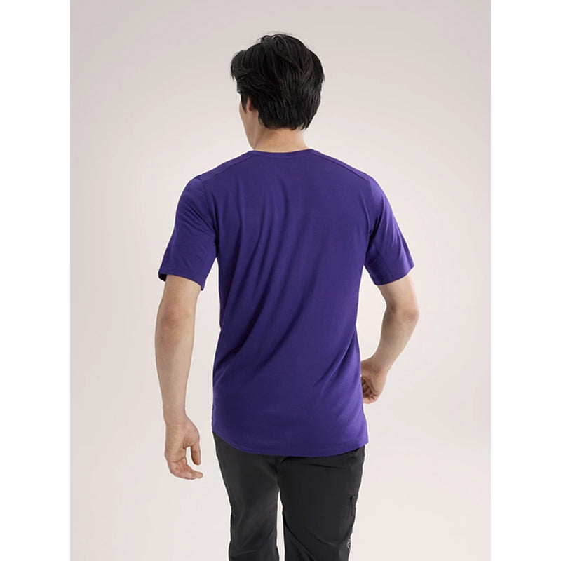 T-shirt à manches courtes Arc'teryx Ionia en laine mérinos avec logo Arc'Word – Homme