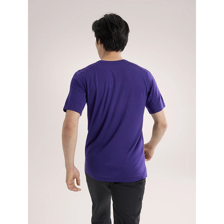 T-shirt à manches courtes Arc'teryx Ionia en laine mérinos avec logo Arc'Word – Homme