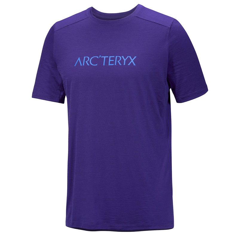 T-shirt à manches courtes Arc'teryx Ionia en laine mérinos avec logo Arc'Word – Homme
