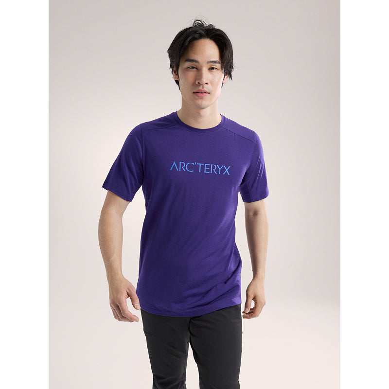 T-shirt à manches courtes Arc'teryx Ionia en laine mérinos avec logo Arc'Word – Homme