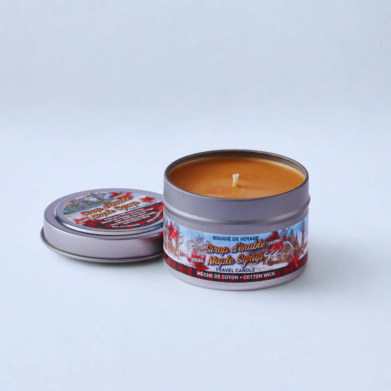 Bougie au sirop d'érable Seracon avec mèche en coton
