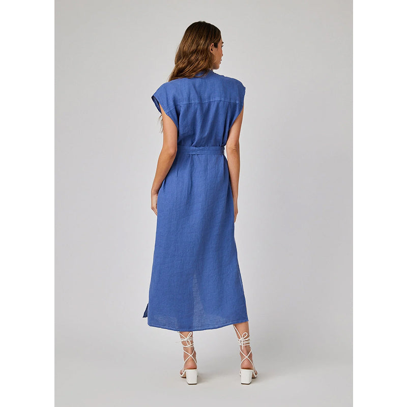 Robe mi-longue boutonnée à manches courtes Bella Dahl