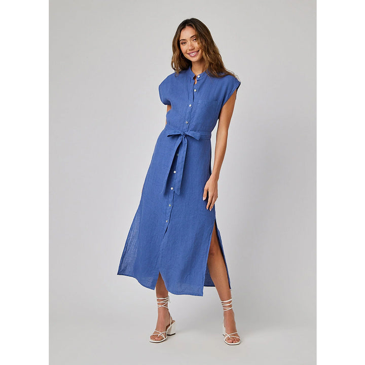 Robe mi-longue boutonnée à manches courtes Bella Dahl