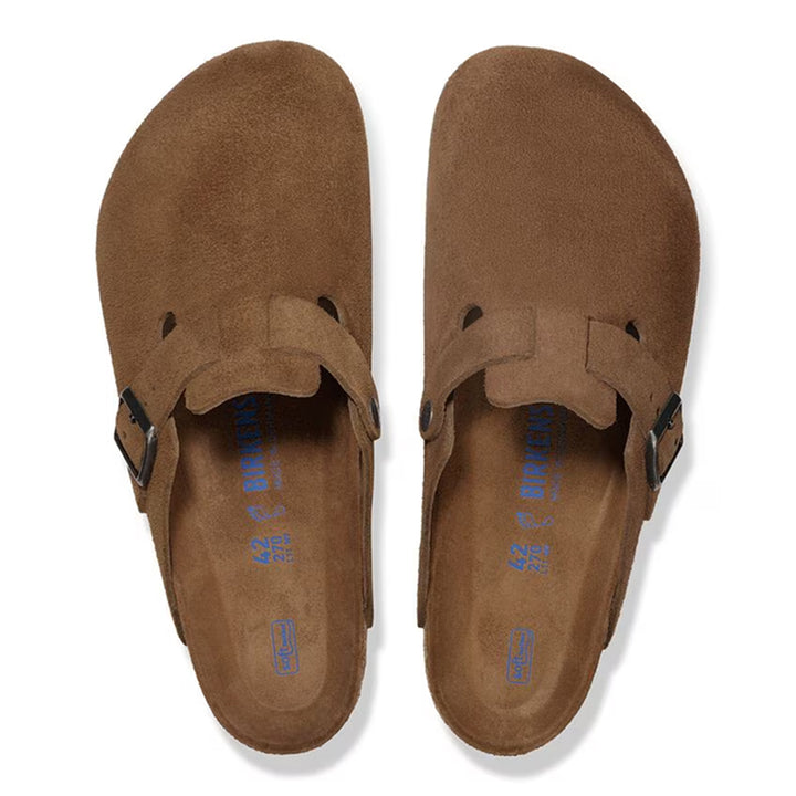 Birkenstock Boston Soft Footbed Suede Thé Foncé - Étroit