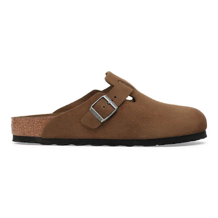 Birkenstock Boston Soft Footbed Suede Thé Foncé - Étroit