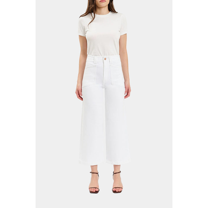 Daze Denim Valley Girl taille haute à poches plaquées - Agneau