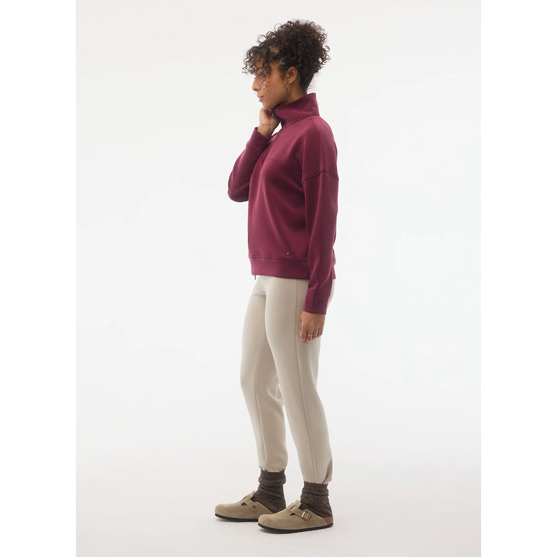 Haut 1/4 zip Figue Lierre femme