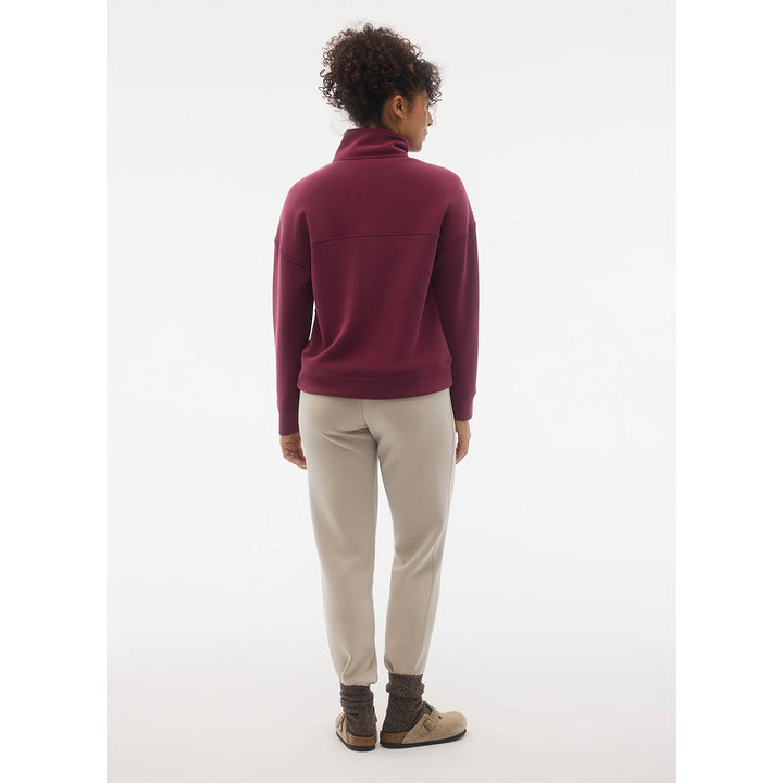 Haut 1/4 zip Figue Lierre femme
