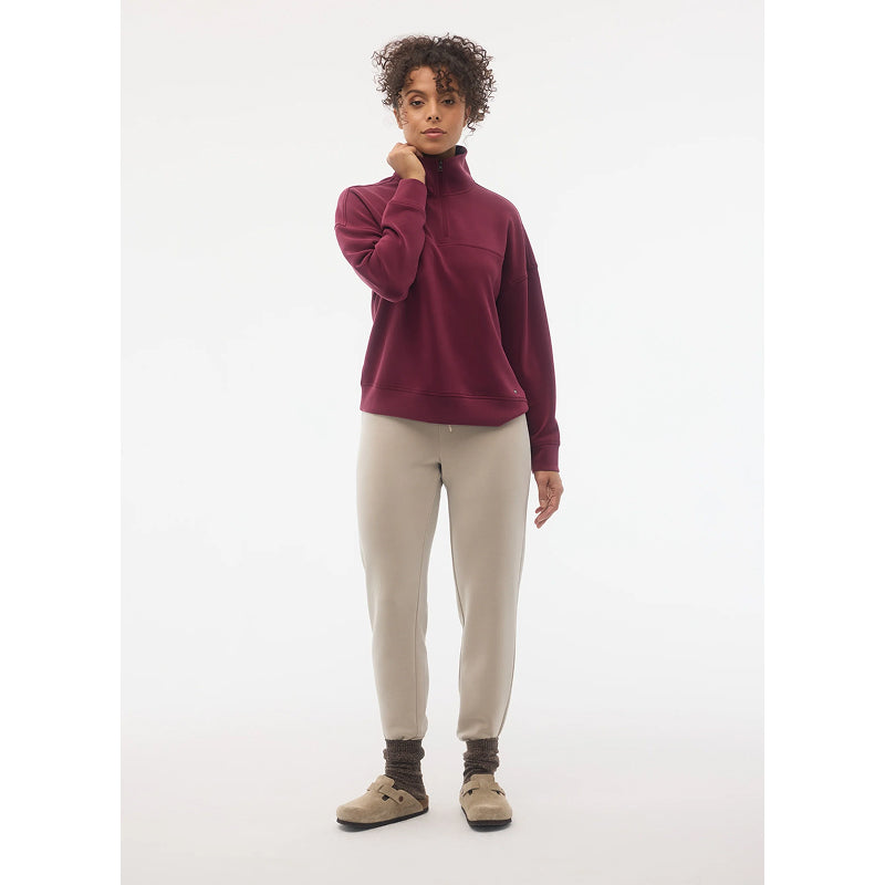 Haut 1/4 zip Figue Lierre femme
