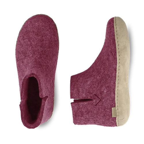 Botte Glerups - Cuir - Canneberge