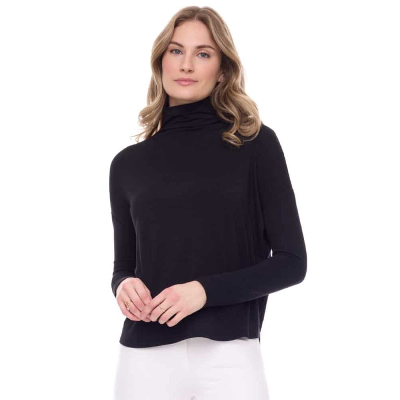 Tyler Madison Morgan Knit Jersey Turtleneck Top