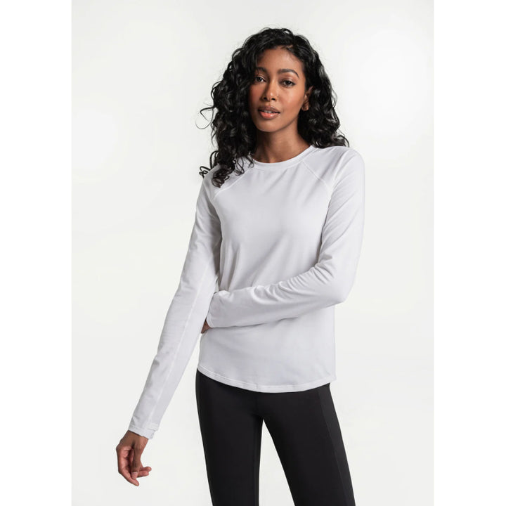 Lole Women's Performance Wool Long Sleeve - Black Beauty & Abalone