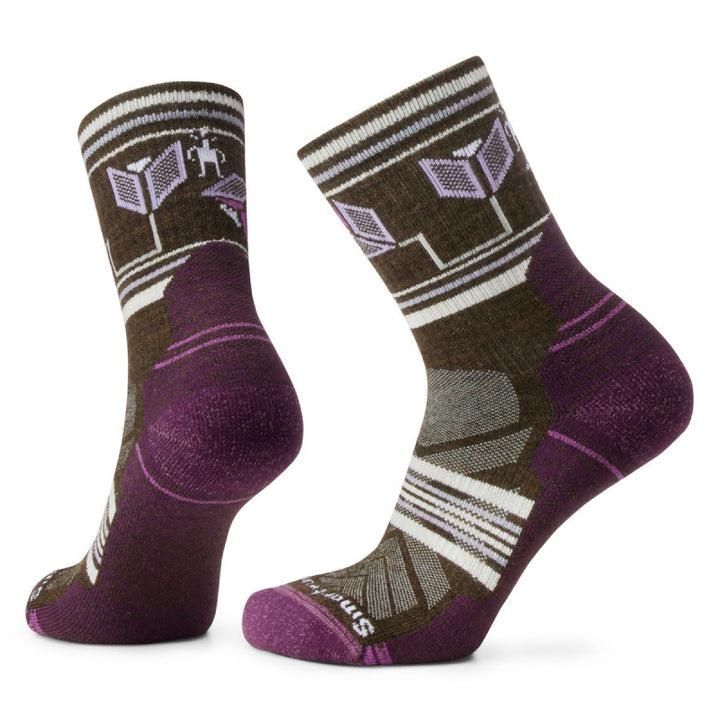 SmartWool Chaussettes mi-mollet pour femme avec coussin léger et motif Castle Peak