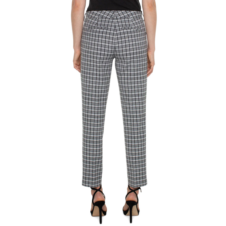 Liverpool Kelsey Trouser - Black / White Plaid