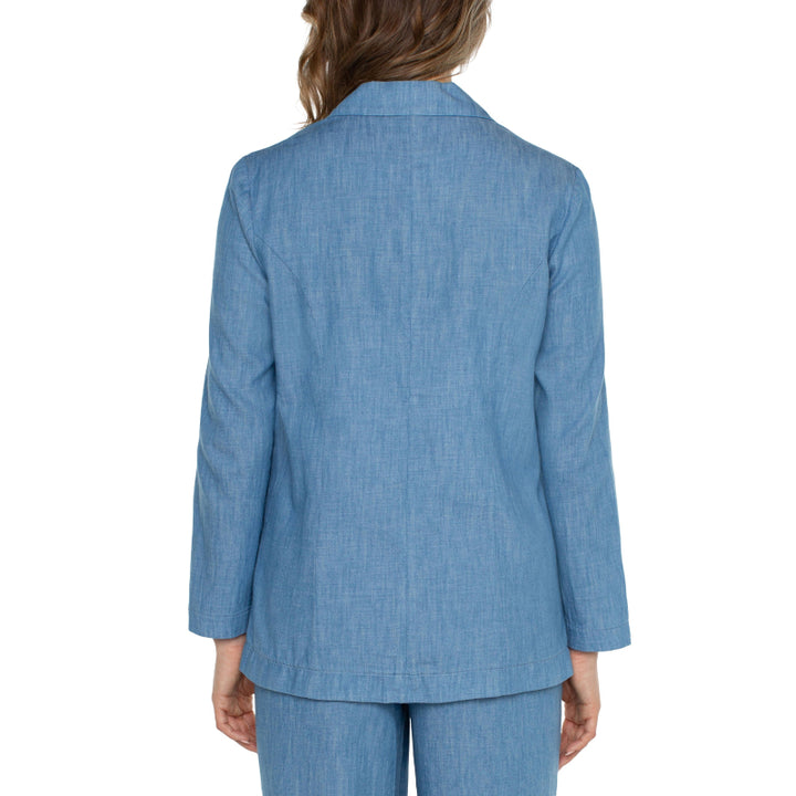 Liverpool Boyfriend Blazer with Princess Dart - Chambray