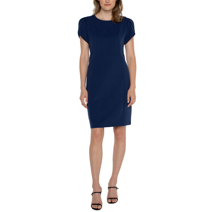 Liverpool Tulip Sleeve Sheath Dress