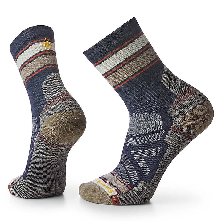 SmartWool Chaussettes mi-mollet rayées Hike Light Cushion pour hommes 