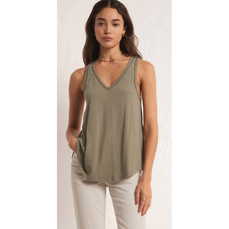 Z Supply Vagabond Lace Trim Tank