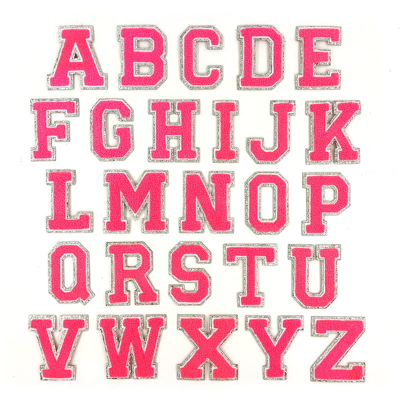 Lettres chenille Ezeeteez – Bordure argentée