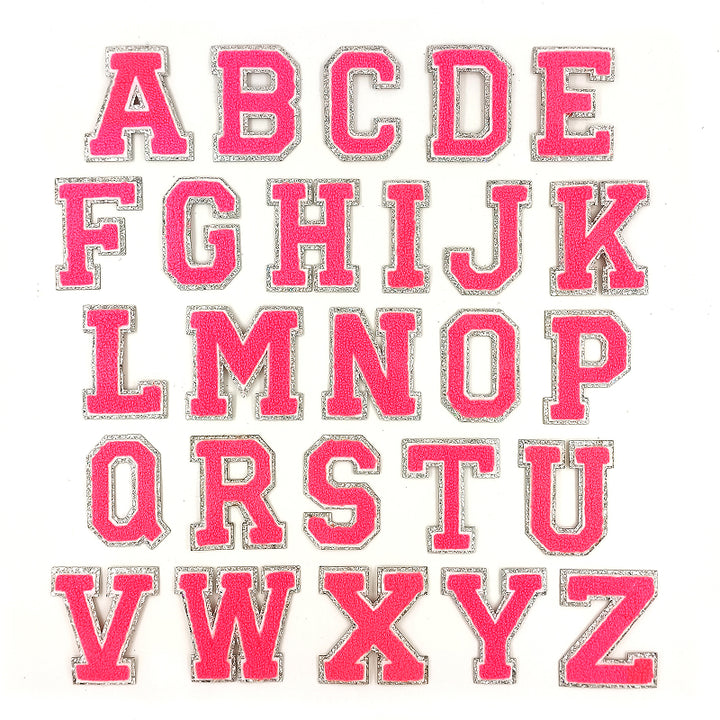 Lettres chenille Ezeeteez – Bordure argentée