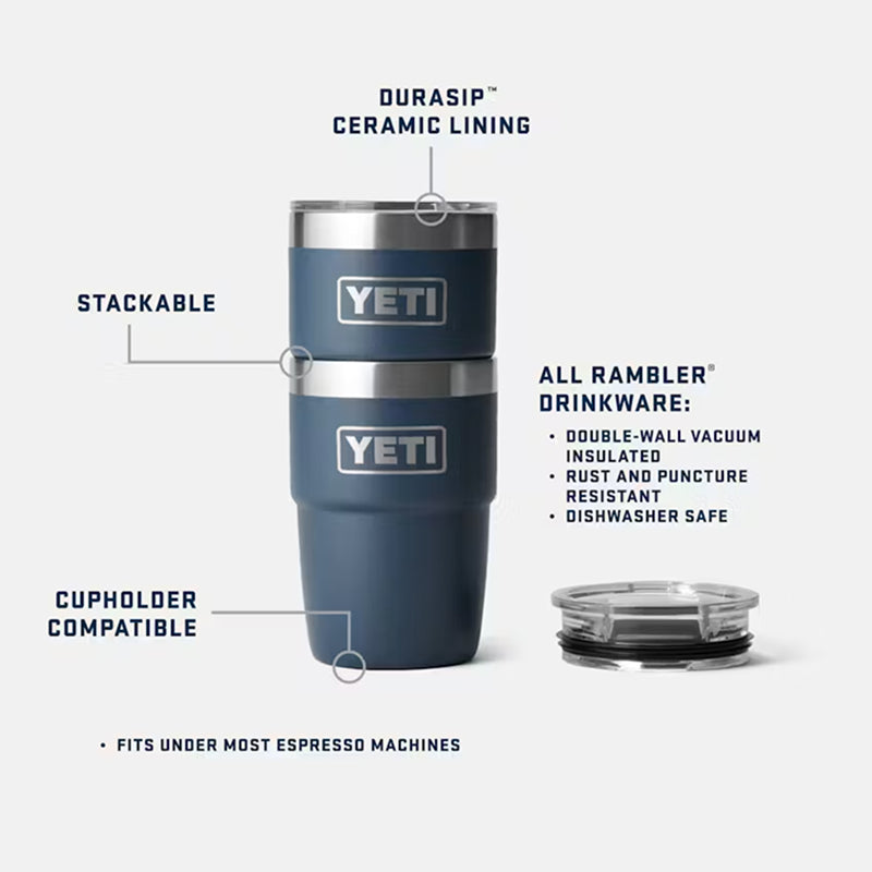 Gobelet empilable Yeti Rambler 8oz avec revêtement en céramique