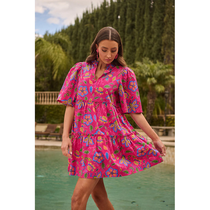 Robe droite Sugarlips Signy Floral Dixie à encolure fendue