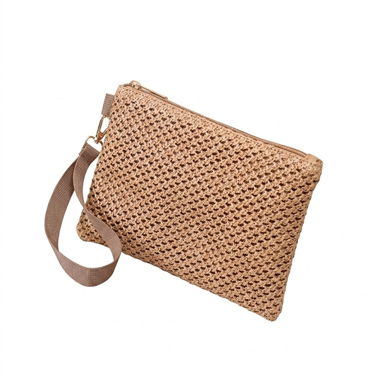 Pochette en paille tressée Take It Outside Essentials