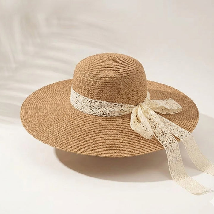 Chapeau de plage en paille avec ruban Take It Outside Essentials