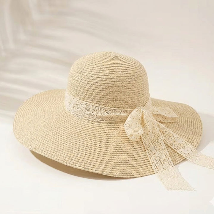 Chapeau de plage en paille avec ruban Take It Outside Essentials