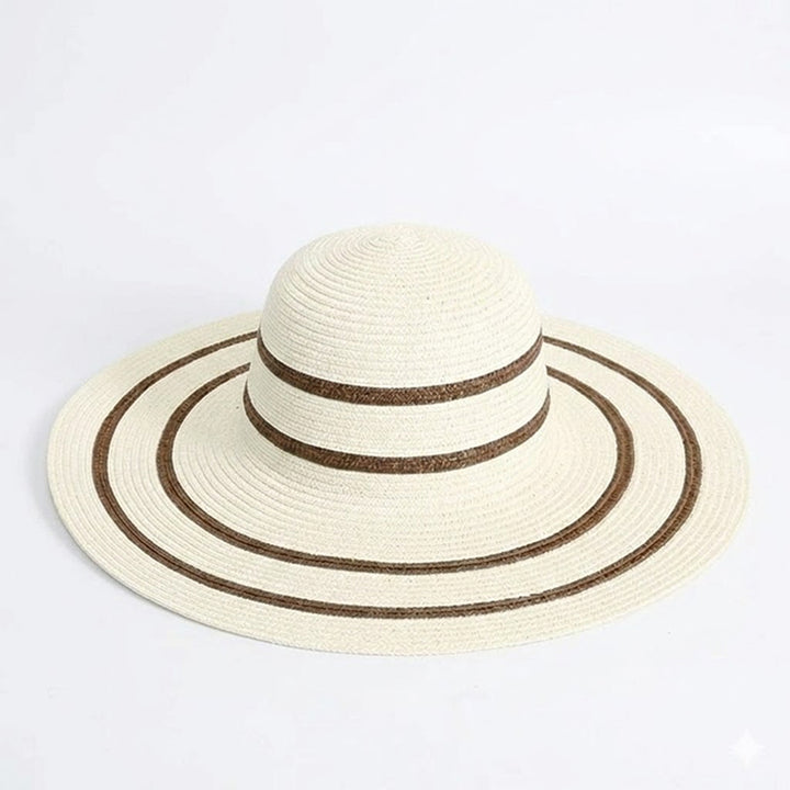 Chapeau de plage en paille rayé Take It Outside Essentials