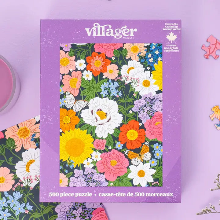 Villager Puzzles - Fleurs de minuit | Puzzle de 500 pièces