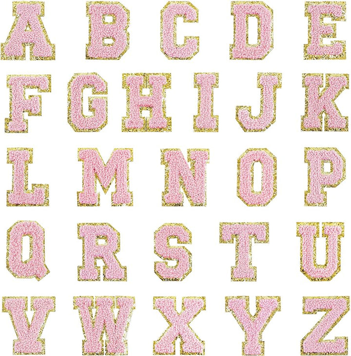 Lettres Chenille Ezeeteez - Bordure dorée