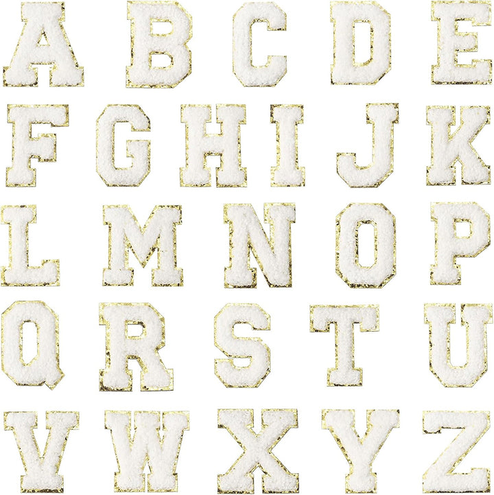 Lettres Chenille Ezeeteez - Bordure dorée