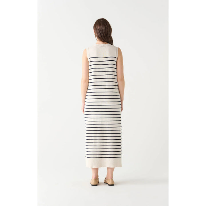 Black Tape Long Stripe Midi Dress