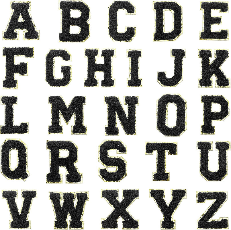 Lettres Chenille Ezeeteez - Bordure dorée