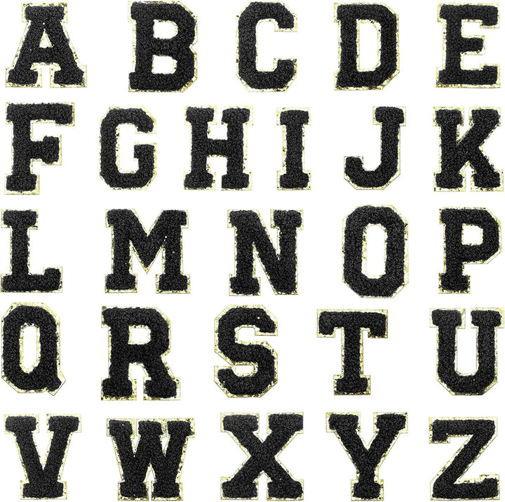 Lettres Chenille Ezeeteez - Bordure dorée