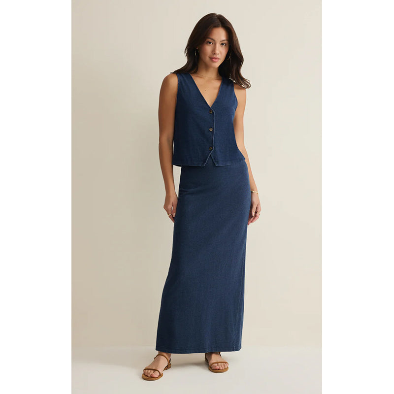 Jupe midi en jersey denim Gail Z Supply