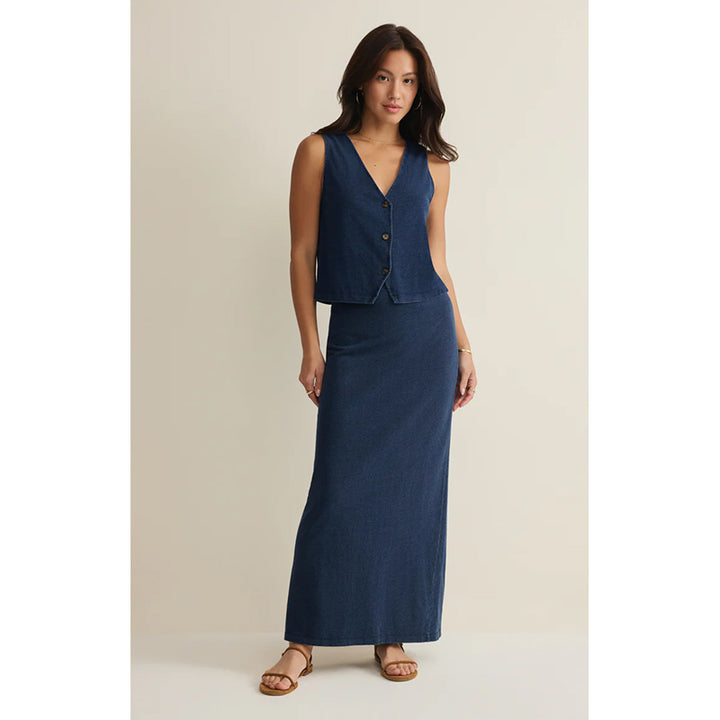 Jupe midi en jersey denim Gail Z Supply