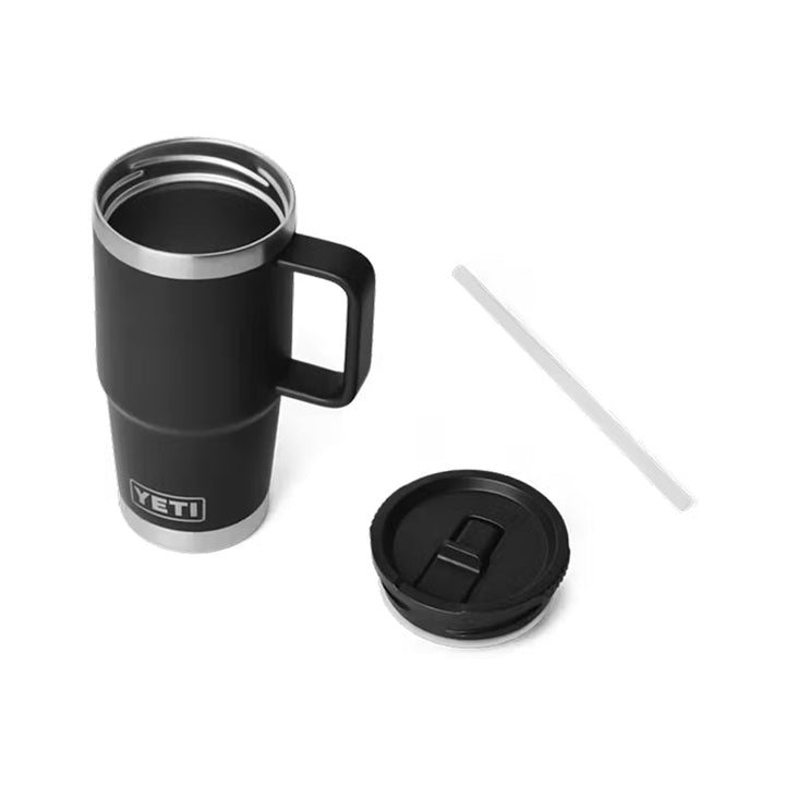 Gobelet de voyage Yeti Rambler de 20 oz avec couvercle à paille de couleur assortie