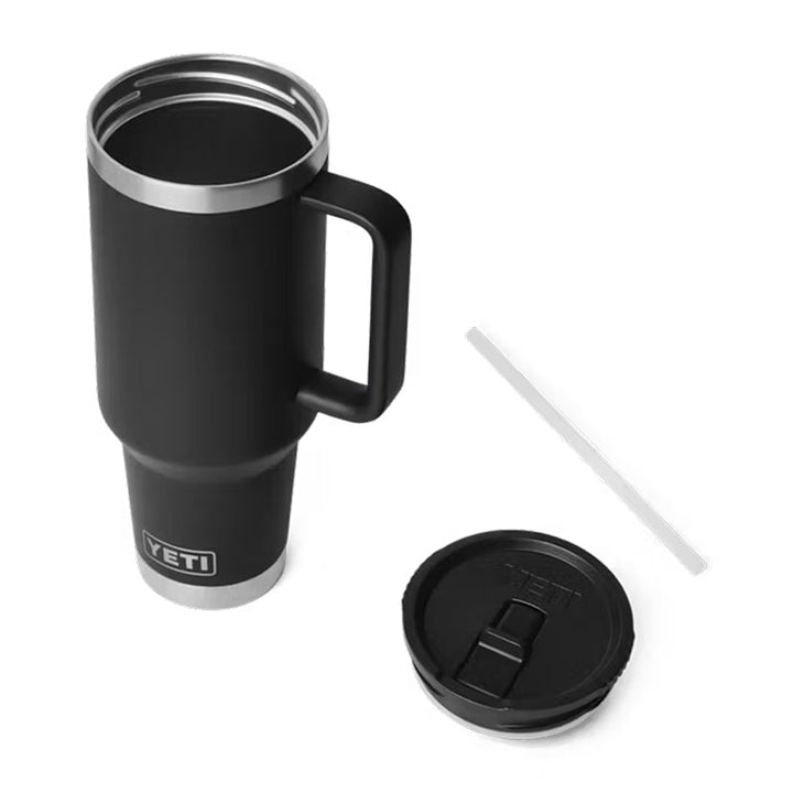Mug de voyage Yeti Rambler de 40 oz avec couvercle à paille de couleur assortie