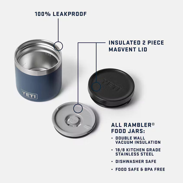 Bocaux alimentaires isolés Yeti Rambler