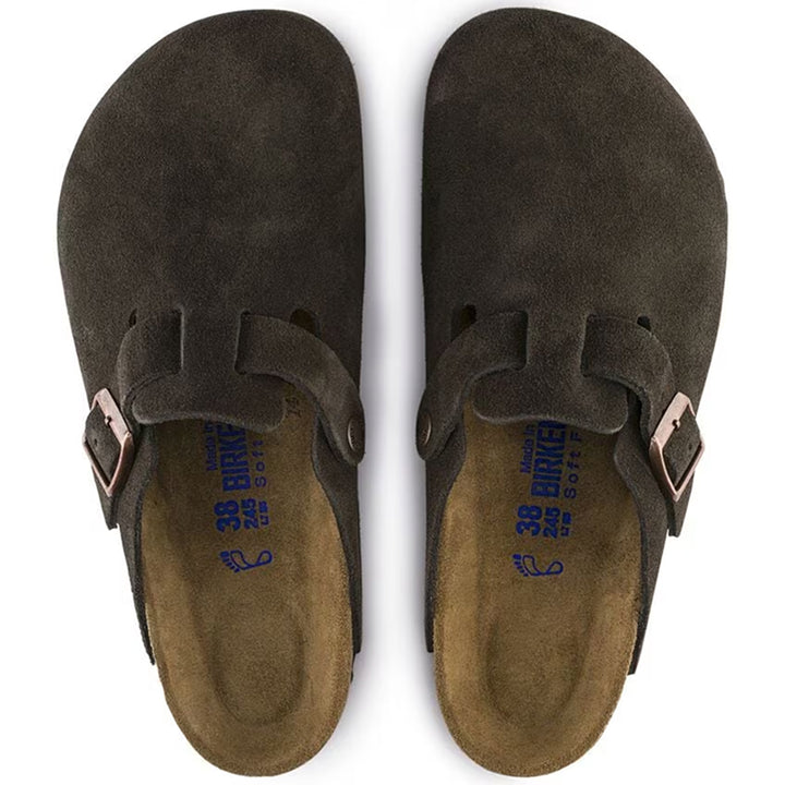 Birkenstock Boston Soft Footbed Daim Moka - Regular