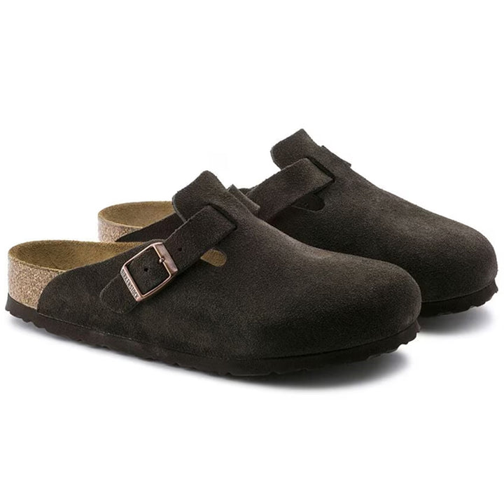 Birkenstock Boston Soft Footbed Daim Moka - Regular