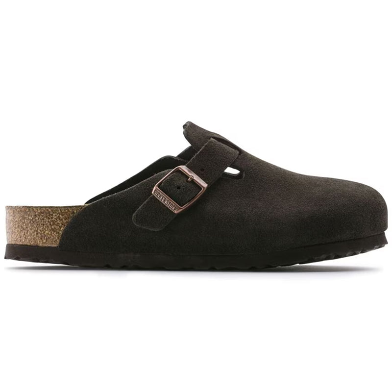 Birkenstock Boston Soft Footbed Daim Moka - Regular