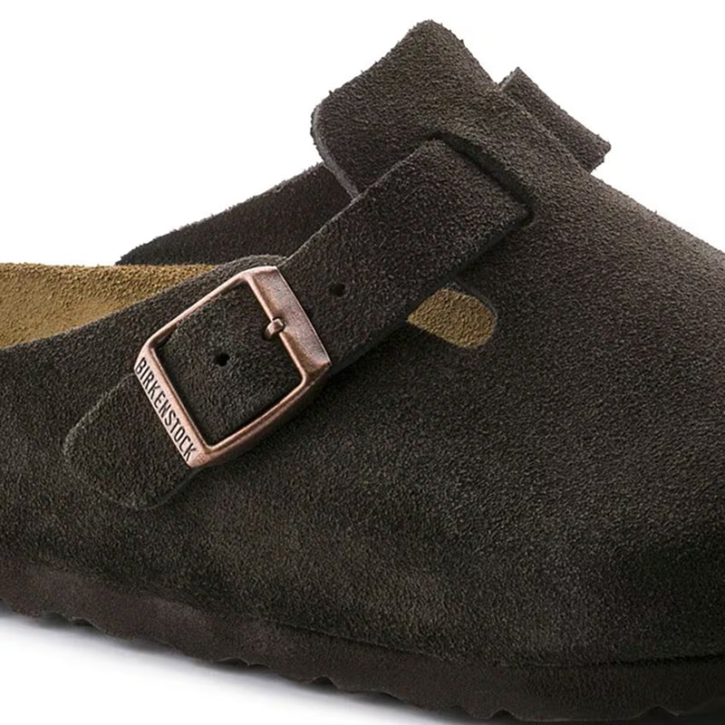 Birkenstock Boston Soft Footbed Daim Moka - Regular