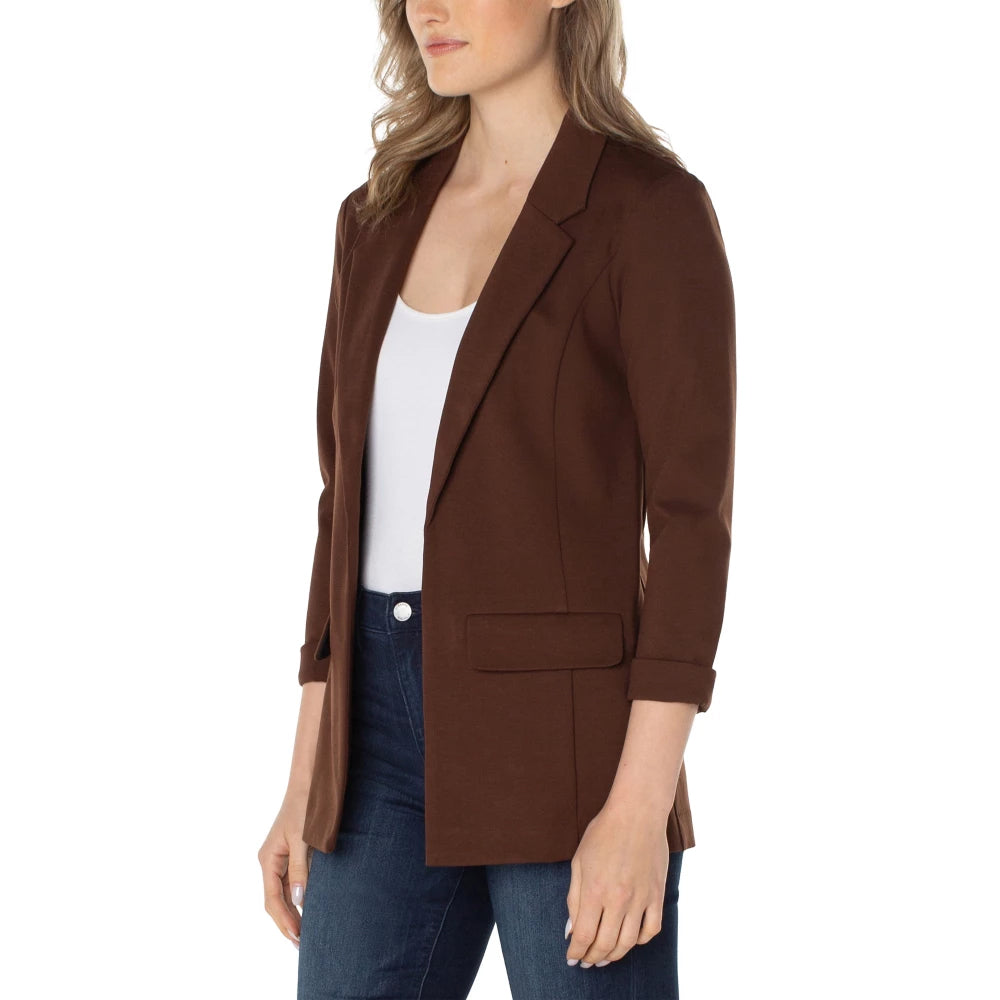 Liverpool Boyfriend Blazer With Princess Dart - Brownstone